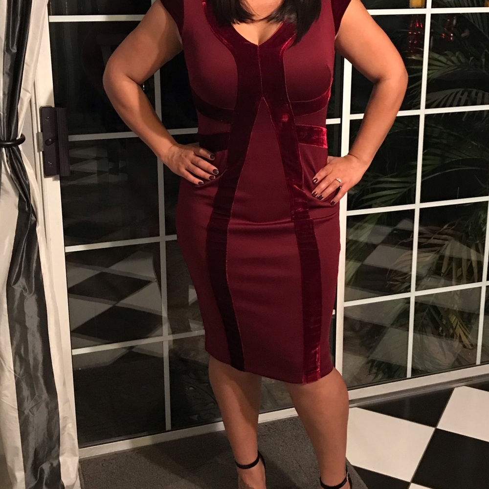 Burgundy dress